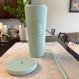 Mint Green Studded Starbucks Tumbler